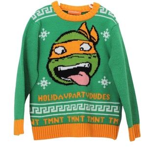 NICKELODEON Teenage Mutant Ninja Turtles TMNT Michelangelo Crewneck Sweater 6x